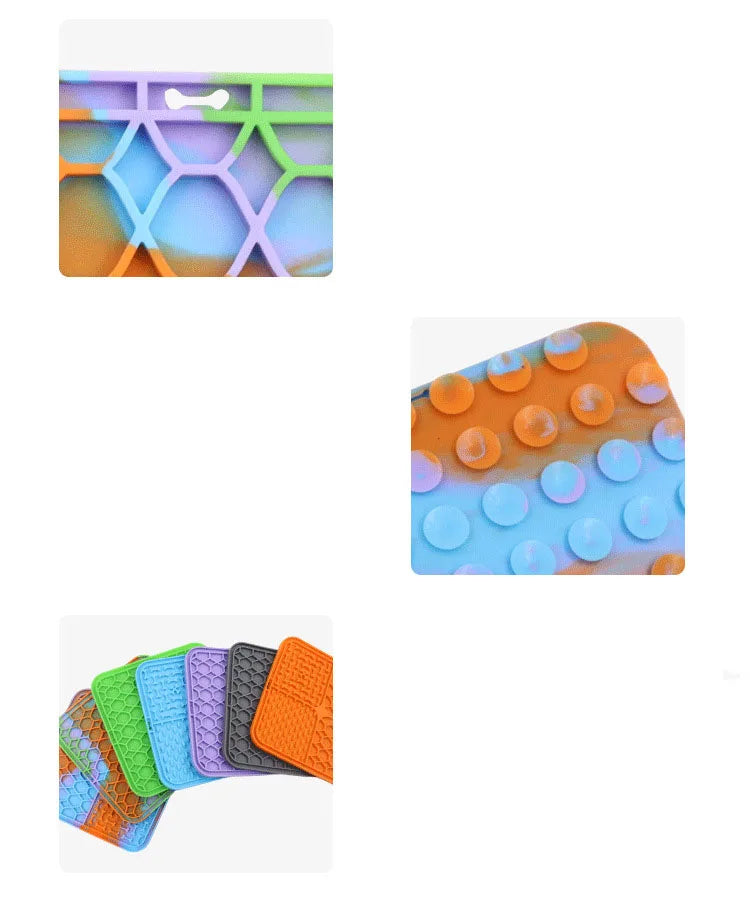 Lick Mat – Silicone Slow Feeder & Bath Distraction Pad for Dogs (Non-Slip Suction Design)