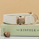 Luxury Velvet Dog Collar with Personalised Tag & Matching Leash