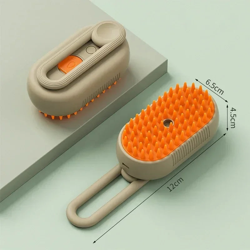 Pet Hair Remover & Steamy Brush – 4-in-1 Dog & Cat Grooming Kit