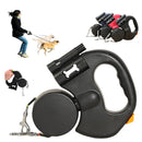Double Retractable Dog Leash – Dual 360° Tangle-Free Lead with LED Safety Light (for Small & Large Dogs)