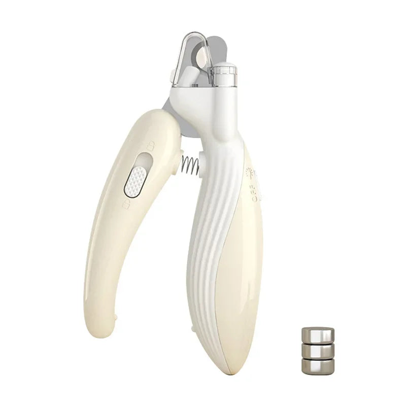 LED Nail Clippers – Safe Claw Trimmer for Cats, Dogs & Rabbits (Stainless Steel, Battery Included)