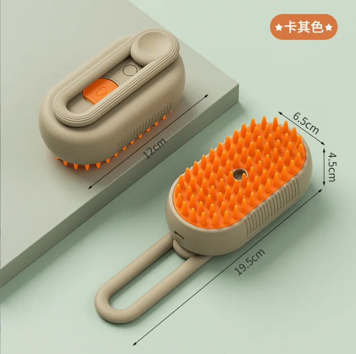 4-in-1 Electric Spray Grooming Brush – Anti-Static, Hair Removal & Massage Comb for Cats & Dogs