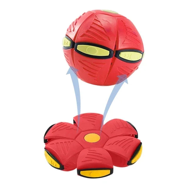 Flying Saucer Bouncing Ball – Durable Transforming Fetch Toy for Active Dogs