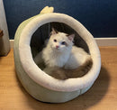Foldable Cat Tent Bed – Soft Indoor Cave Bed for Cats & Small Dogs (Washable, Self-Warming)