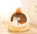 Foldable Cat Tent Bed – Soft Indoor Cave Bed for Cats & Small Dogs (Washable, Self-Warming)