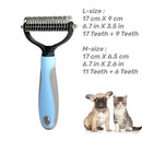 Dual-Sided Dematting Rake – Stainless Steel Grooming Comb for Dogs & Cats