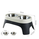 Elevated Double Feeder – Anti-Spill Stainless Steel Bowls with Raised Stand for Cats & Dogs
