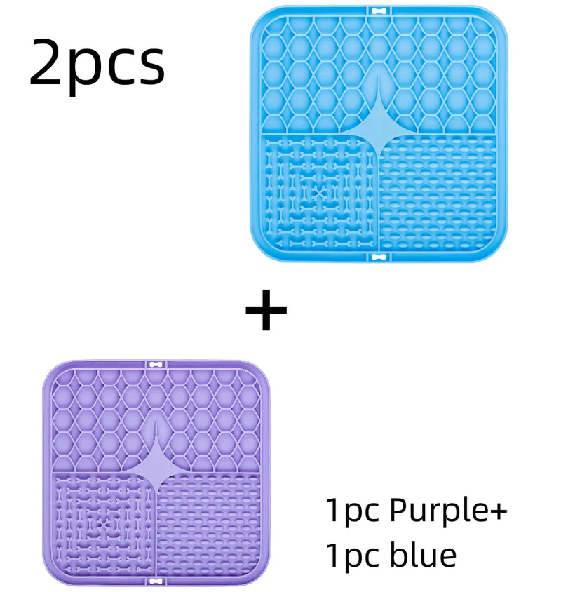 Lick Mat – Silicone Slow Feeder & Bath Distraction Pad for Dogs (Non-Slip Suction Design)