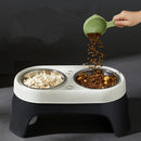 Elevated Double Feeder – Anti-Spill Stainless Steel Bowls with Raised Stand for Cats & Dogs