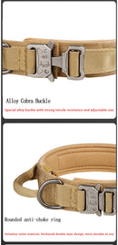 Tactical Dog Collar – Heavy-Duty Adjustable Nylon Collar with Metal Buckle for Medium & Large Dogs